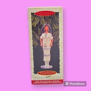 Vintage 1996 Hallmark Keepsake Native American Barbie Christmas Ornament